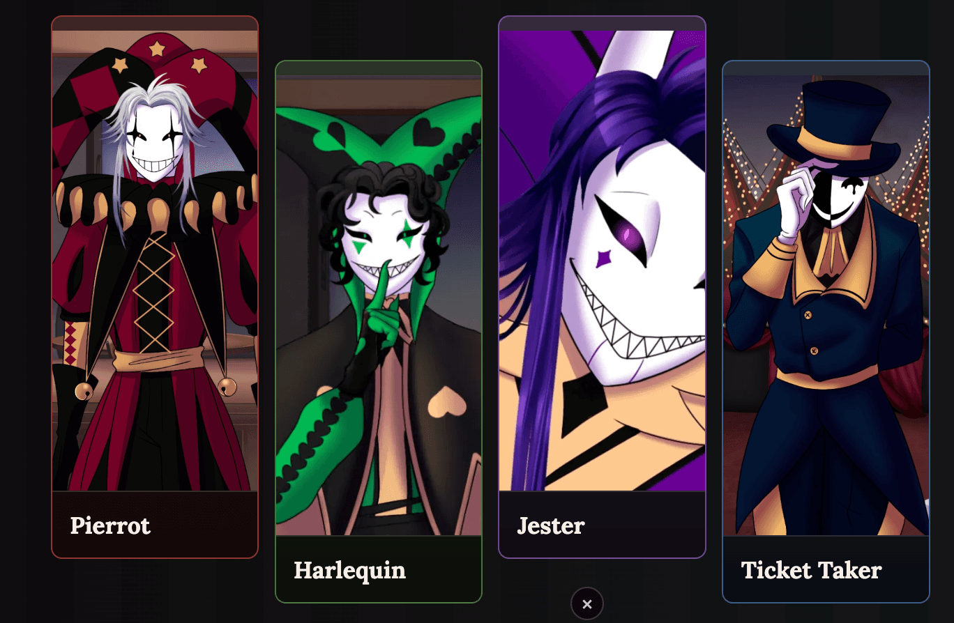 Characters from The Freak Circus